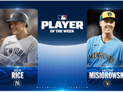 MLB: Rice y Misiorowski seleccionados jugadores de la semana