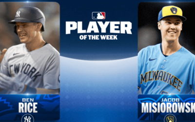MLB: Rice y Misiorowski seleccionados jugadores de la semana