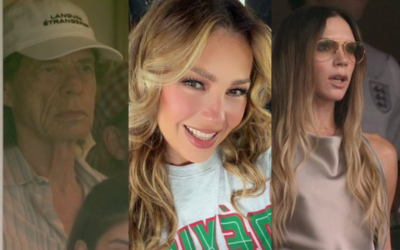 Mick Jagger, Thalía y Victoria Beckham presentes en el Noruega vs Inglaterra