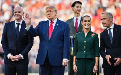 Sheinbaum habla en «pocos momentos» con Trump y Carney sobre T-MEC en la final del Mundial