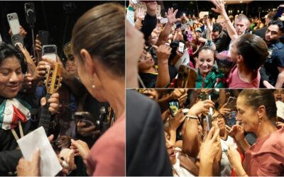 Sheinbaum llega a EU para ver el España vs Argentina entre mariachis y apoyo de mexicanos