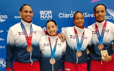 Dominicana conquista doble bronce en trampolín sincronizado