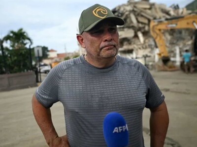 Eliézer Alfonzo busca hija y esposa en hotel devastado por sismos