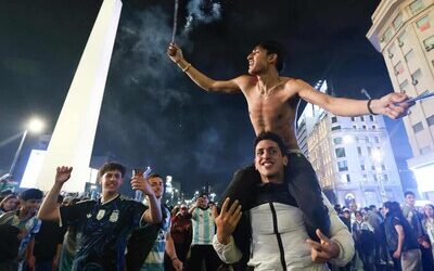 Festejos en Argentina tras victoria en final mundial