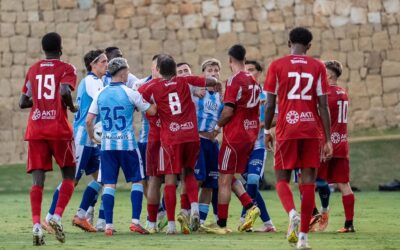 La gresca del Málaga que acabó con Cosmin Contra expulsado
