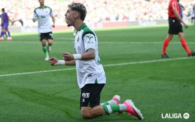 Yassir Zabiri, el delantero marroquí del Racing que ha marcado un hat trick al Elche