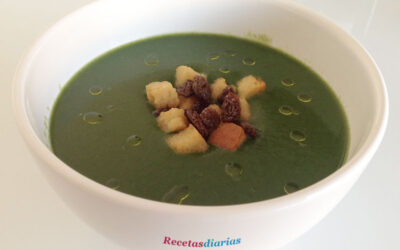 Crema de espinacas y patatas