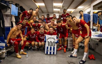 Sergio Gómez: «Ojalá tras el 100 lleguen muchos más partidos y victorias»