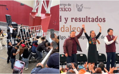 Normalistas y CNTE tensan la gira de Sheinbaum por Hidalgo y Oaxaca