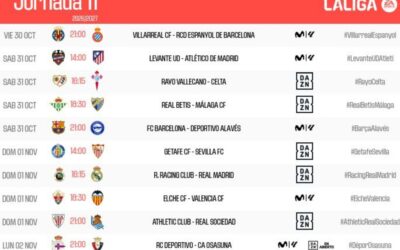 Ya se conocen los horarios de la jornada 11 de LaLiga EA Sports