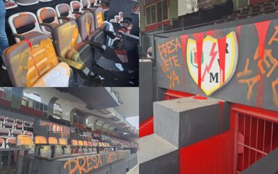 Asaltan el Estadio de Vallecas y vandalizan el palco