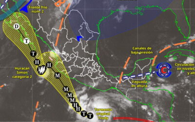 La tormenta tropical Trudy se fortalece frente a las costas de Oaxaca y Guerrero
